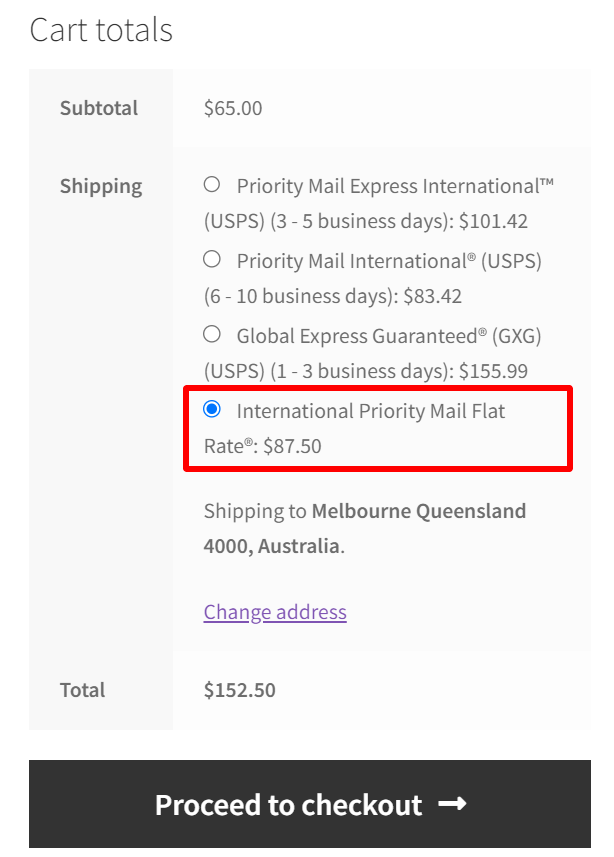 Enable USPS Flat Rate Shipping