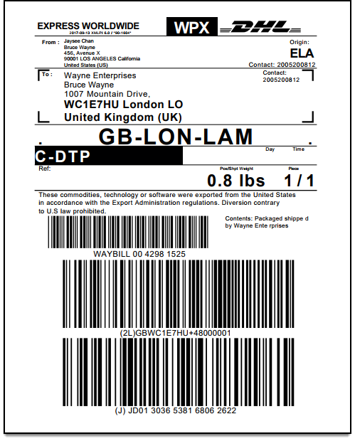 ELEX WooCommerce DHL Shipping Plugin | DHL Express Return Label