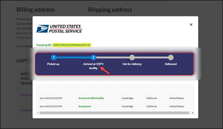 USPS Shipment Tracking for Store Admins