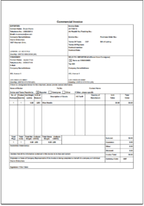 dhl commercial invoice