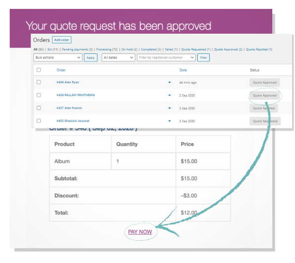 ELEX WooCommerce Request a Quote Plugin | Accept Payments After the Approval of Order