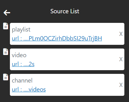 Source List Embed YouTube Video