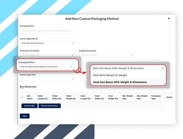 Automate Parcel Packaging with Multiple Options